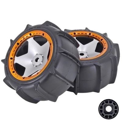 1 Pair 170X80 Sand Buster Paddle Wheel & Tires with Foam for FG Yama Aowei HPI 1:5 Petrol Buggy Baja 5B(170x80 Square B)