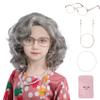 MUPUL Old Lady Wig For Kids Grandma Wig For Kids 100 Days Of School Costume For Girls view 1