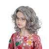 MUPUL Old Lady Wig For Kids Grandma Wig For Kids 100 Days Of School Costume For Girls view 4