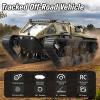 Mostop RC Tank Car, 1:16 Scale 2.4Ghz Remote Control Crawler High Speed Tank, Off-Road RC Tracked Vehicles 360Rotating Drifting Car with 2 Batteries, Military Truck for Kids Adults view 2