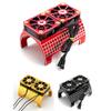 Metal Dual Cooling Fan 4985 1717 Motor Heat Sink for 1/5 Traxxas X-Maxx 6S 8S Arrma KRATON Outcast RC Car Upgrade Parts(Red) view 2