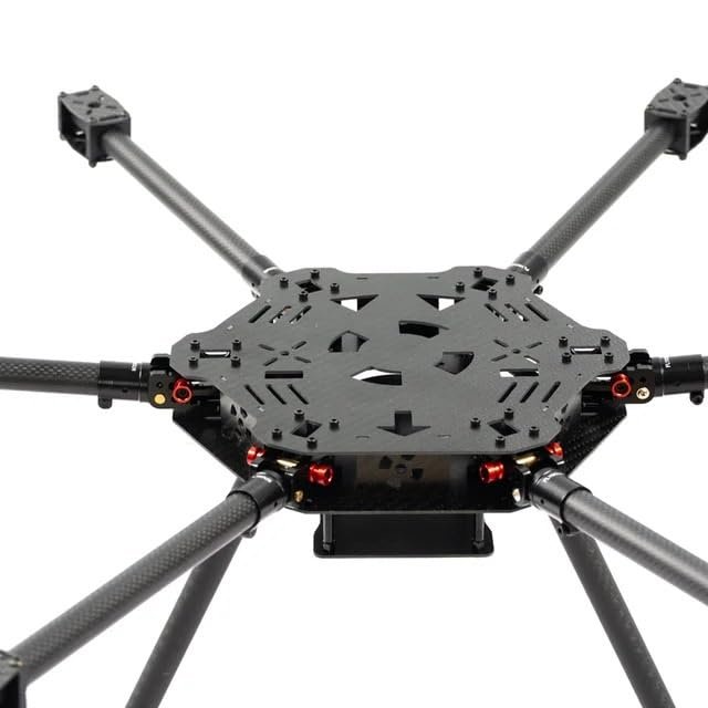 jnxwenu F850 Full Carbon Fiber F 850 Hexa-Rotor Frame Foldable Arm Hexacopter Frame Kit with Unflodable Landing Gear for FPV(Foldable), jnxwenu06