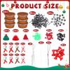 Shappy 24 Pack Christmas Gingerbread DIY Craft 255 Pcs Build Gingerbread Craft Kit Christmas Decoration Air Dry Modeling Clay for Winter Party DIY Gift Indoor Outdoor Holiday Decoration view 2