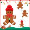 Shappy 24 Pack Christmas Gingerbread DIY Craft 255 Pcs Build Gingerbread Craft Kit Christmas Decoration Air Dry Modeling Clay for Winter Party DIY Gift Indoor Outdoor Holiday Decoration view 3