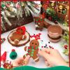 Shappy 24 Pack Christmas Gingerbread DIY Craft 255 Pcs Build Gingerbread Craft Kit Christmas Decoration Air Dry Modeling Clay for Winter Party DIY Gift Indoor Outdoor Holiday Decoration view 4