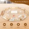 2-8 Players Games Gifts, Rummy Board Game Set, 214 Melamine Tiles, 8 Wooden Racks, Drawstring Bag, Premium Portable Case, Tile Board Games for Adults, Valentines Day Gifts for Men Women Dad Mom view 3