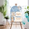 Personalized Baby Shower Welcome Sign,Teddy Bear Baby Shower Welcome Sign, Custom Teddy Bear Poster in Pink or Blue, Cute Yard or Table Decoration for Boy or Girl Celebration, G6 view 2