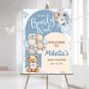 Personalized Baby Shower Welcome Sign,Teddy Bear Baby Shower Welcome Sign, Custom Teddy Bear Poster in Pink or Blue, Cute Yard or Table Decoration for Boy or Girl Celebration, G6 view 3