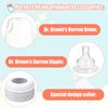 2pcs Replacement Bottle Nipple Ring Collars, Compatible with Dr. Brown's Narrow Plastic & Glass Bottles 4oz & 8oz No Leak or Spills Bottle Nipple Collars Rings Feeding Baby Accessories view 3