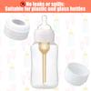 2pcs Replacement Bottle Nipple Ring Collars, Compatible with Dr. Brown's Narrow Plastic & Glass Bottles 4oz & 8oz No Leak or Spills Bottle Nipple Collars Rings Feeding Baby Accessories view 4