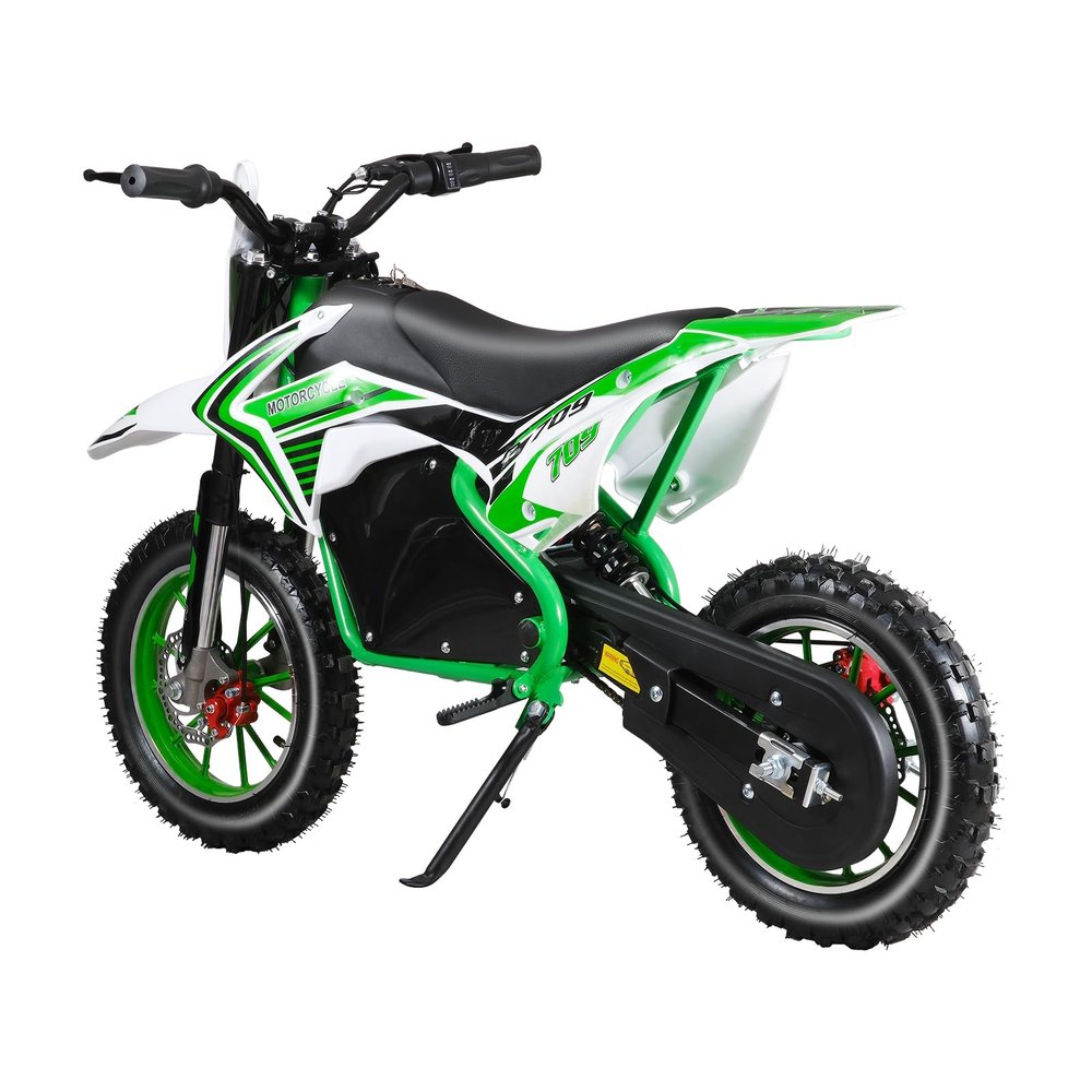 36V Electric Dirt Bike,Kids Motorcycle,Rocket Electric Motocross Bike,350W Off Road Mini Motorcycle,10 Inch Tires Dirt Bike,Electric Pocket Motorbike with Mechanical Disc Brakes Green