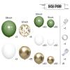 MEBAY Green White Gold Balloon Arch Kit, 146Pcs Avocado Green Metallic Chrome Gold Confetti and White Latex Balloons for Wedding Birthday Baby Shower Decoration view 2