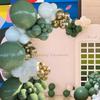 MEBAY Green White Gold Balloon Arch Kit, 146Pcs Avocado Green Metallic Chrome Gold Confetti and White Latex Balloons for Wedding Birthday Baby Shower Decoration view 3