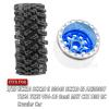 RCMYou Rc Aluminum 2.2 Inch Wheel Rims Tires Wheels for 1/10 SCX10 SCX10 II 90046 SCX10 III AXI03007 TRX4 TRX6 VS4-10 Gen8 MST CFX D90 RC Crawler Car,RC Beadlock Wheel,Navy Blue view 2