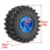 RCMYou Rc Aluminum 2.2 Inch Wheel Rims Tires Wheels for 1/10 SCX10 SCX10 II 90046 SCX10 III AXI03007 TRX4 TRX6 VS4-10 Gen8 MST CFX D90 RC Crawler Car,RC Beadlock Wheel,Navy Blue view 4
