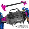 BRCatWPark Carbon Fibre Chassis Brace Upgrades Part for 1/10 Rustler 4WD (VXL)/Slash 4X4 LCG(VXL),RC Aluminum Chassis Brace Kit Hops Up, Replace Part#6730,Pink view 4