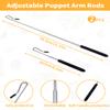 2 PCS Adjustable Puppet Handles Arm Control Rod, Arm Control Metal Rod Accessory for Puppets, for Small, Large Puppets, Full Body Puppet Accessrioes view 2