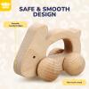 TOY Life Wooden Toys Cars, Montessori Baby Toys 6-12 Months, Wooden Baby Toys Rattle Cars for Toddlers 1-3, Baby Boy Nursery Decor, Montessori Toys for 1 Year Old Boy (Animal Set) view 2