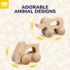 TOY Life Wooden Toys Cars, Montessori Baby Toys 6-12 Months, Wooden Baby Toys Rattle Cars for Toddlers 1-3, Baby Boy Nursery Decor, Montessori Toys for 1 Year Old Boy (Animal Set) view 3