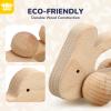 TOY Life Wooden Toys Cars, Montessori Baby Toys 6-12 Months, Wooden Baby Toys Rattle Cars for Toddlers 1-3, Baby Boy Nursery Decor, Montessori Toys for 1 Year Old Boy (Animal Set) view 4