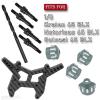 BRCatWPark Shock Towers & Shock Cap Protector & Shock Standoff Upgrades Part for 1/8 Kraton Notorious Outcast 6S BLX,RC Carbon Fibre Shock Towers Aluminium Alloy Shock Cap Hops Up,Titanium view 2