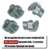 BRCatWPark Shock Towers & Shock Cap Protector & Shock Standoff Upgrades Part for 1/8 Kraton Notorious Outcast 6S BLX,RC Carbon Fibre Shock Towers Aluminium Alloy Shock Cap Hops Up,Titanium view 4
