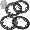BRCatWPark Metal 1.9 Beadlock Wheels Replacement Ring for 1/10 TRX4 SCX10 90046 90047 Crawler RC Car,4Pcs RC 1.9 Beadlock Wheels Replacement Ring,Black view 1