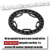 BRCatWPark Metal 1.9 Beadlock Wheels Replacement Ring for 1/10 TRX4 SCX10 90046 90047 Crawler RC Car,4Pcs RC 1.9 Beadlock Wheels Replacement Ring,Black view 3