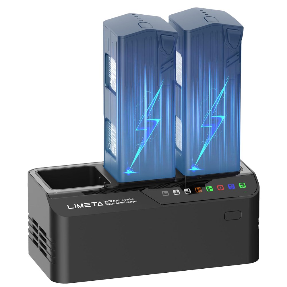 200W DJI Mavic 3 pro Battery Fast Chargeing Hub,for DJI Drones Mavic 3/3 Pro/Thermal/Classic,RC/N1/N2 Controller,Three-Channel Parallel,Hub/Car Charger,Discharge/Storage/Battery Equalization/LED