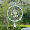 3D Wind Spinners Outdoor Flowing-Light Effect Metal Garden Decor, Highly Reflective Bird Deterrents for Outside, Mirrored Wind Sculptures to Scare Birds Away from Yard Patio Farm (Hummingbird-Silver) view 1