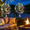 3D Wind Spinners Outdoor Flowing-Light Effect Metal Garden Decor, Highly Reflective Bird Deterrents for Outside, Mirrored Wind Sculptures to Scare Birds Away from Yard Patio Farm (Hummingbird-Silver) view 2
