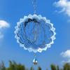 3D Wind Spinners Outdoor Flowing-Light Effect Metal Garden Decor, Highly Reflective Bird Deterrents for Outside, Mirrored Wind Sculptures to Scare Birds Away from Yard Patio Farm (Hummingbird-Silver) view 4