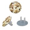 Child Proof Outlet Covers (12 Pack) Baby Safety Plug Covers Electrical Power Outlets Safety Caps White Flowers Bees Wall Socket Protector view 2