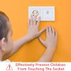 Child Proof Outlet Covers (12 Pack) Baby Safety Plug Covers Electrical Power Outlets Safety Caps White Flowers Bees Wall Socket Protector view 4
