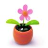 Orange Solar Dancing Flower Car Dashboard Decorations - Funny Solar Powered Dancing Flower Pot Car Ornaments Flower Swinging Toy for Car Decor, Funny Gifts, Solar Power Kits view 1