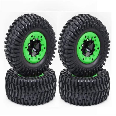 VBCERSDZ RC Wheel Tire Compatible with Huanqi 727 for REMO 1:10 RC for Model Cars Short-Course Truck Tire Off-Road Vehicle for Buggy Tires Wheel Wheels Parts(Green)