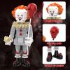 aphpaio Pennywise Clown Building Set, Horror IT Movie Merchandise Figure Building Kit, Creative Halloween Collectible Birthday Gift for Kids Teens Adults (299Pcs) view 3