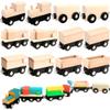 Hoarost 18 Pack Unfinished Wooden Cars Unpainted Magnetic Wood DIY Crafts Trains Car for DIY Craft Activities Birthday Gift (Color Set 2) view 1