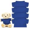 4 PCS Stuffed Bear Basic T Shirt Clothes for 12-15.7 Inch, T Shirt Classic Crew Neck Bear, Cute Tiny Clothes DIY Bear Toy (for 12-15.7 Inch,Blue) view 1