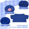 4 PCS Stuffed Bear Basic T Shirt Clothes for 12-15.7 Inch, T Shirt Classic Crew Neck Bear, Cute Tiny Clothes DIY Bear Toy (for 12-15.7 Inch,Blue) view 3