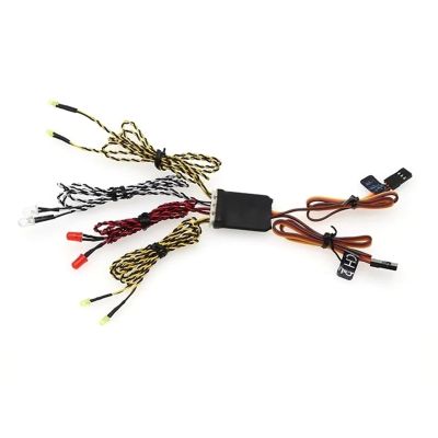 cvking RC Front Rear Lamp Group Compatible with Tamiya for Kyosho for HSP for HPI for AXIAL 1/8 1/10 RC Car Light System Front and Rear Lamp Turn Signals Brake Lights