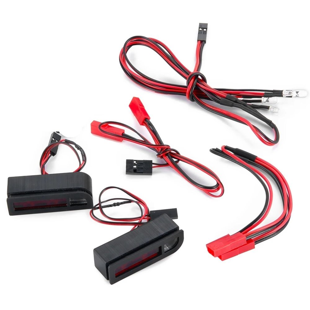 cvking RC Front Rear Lamp Group Compatible with Drag for Slash 1/10 Scale Brushless Truck Upgrade Parts Front Rear Lights & Power Supply Set Headl Taillights RC Car Light