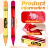 Lunmon 2 Pieces 43.31 Inch Jumbo Inflatable Crayons Balloons Neon Large Blow up Crayons Decor Set Giant Crayon Prop for Party Supplies Favor Decorations(Yellow, Red) view 2