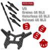 BRCatWPark Shock Towers & Shock Cap Protector & Shock Standoff Upgrades Part for 1/8 Kraton Notorious Outcast 6S BLX,RC Carbon Fibre Shock Towers Aluminium Alloy Shock Cap Hops Up,Red view 2
