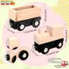 Hoarost 18 Pack Unfinished Wooden Cars Unpainted Magnetic Wood DIY Crafts Trains Car for DIY Craft Activities Birthday Gift (Color Set 3) view 2
