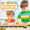 Hoarost 18 Pack Unfinished Wooden Cars Unpainted Magnetic Wood DIY Crafts Trains Car for DIY Craft Activities Birthday Gift (Color Set 3) view 4