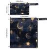 Moon Wet Bag 2Pcs Wet Dry Bag Waterproof Travel Laundry Bags Swimsuit Bags Storage Cloth Diaper Wet Bags Bathing Suit 0rganizer Bags for Beach, Yoga, Gym, Pool view 2