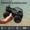 ACAMMZAR Amphibious Remote Control Car for Kids, 1:16 RC Trucks 4WD Offroad All Terrain,DIY Pick-up Toys Waterproof Monster Truck,60Mins+ Play Time,with Light, Stunt, 360 Spin,RC Cars for Boys Adults view 2