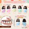 Bememo 25 Pcs Mini Jesus Figurines Bulk Original Design Rubber Mini Jesus Figures to Hide and Seek Religious Gifts Sunday School Baptism Easter Egg Filling(Macaron Color) view 2