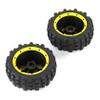 FLMLF Rc Car Knobby Rear Wheel Tire 2pcs 195X80mm for 1/5 HPI ROFUN ROVAN KM Baja 5T 5SC 5FT Truck Parts (Yellow) view 3